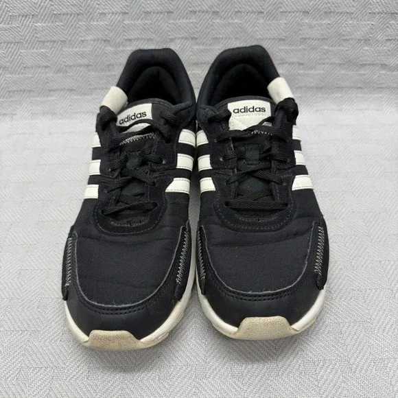 Adidas Shoes Womens Size 7.5 Black Canvas Athletic Sneakers Lace Up EH1859 - Picture 2 of 9